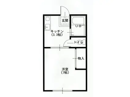 ITBハイツ(1K/2階)の間取り写真