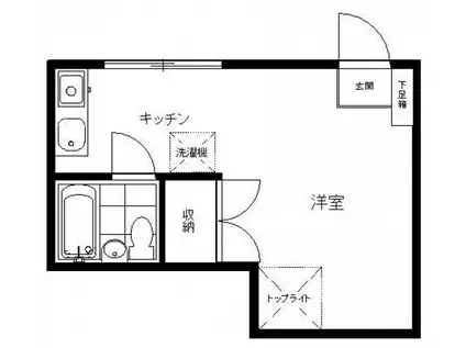 ジョイフルM(ワンルーム/3階)の間取り写真