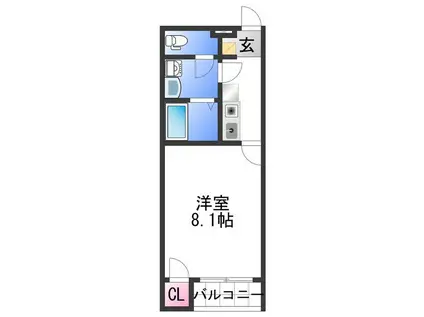 クレイノ雄の浦(1K/2階)の間取り写真