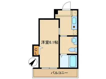 PORTSIDE WILLOW(1K/3階)の間取り写真