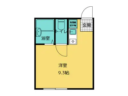 メゾンドフルールII(ワンルーム/1階)の間取り写真