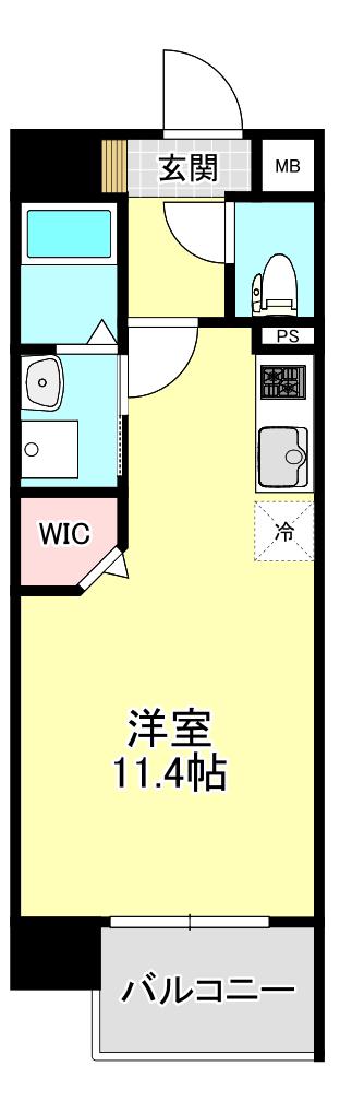 SOLANA月出(ワンルーム/3階)の間取り写真