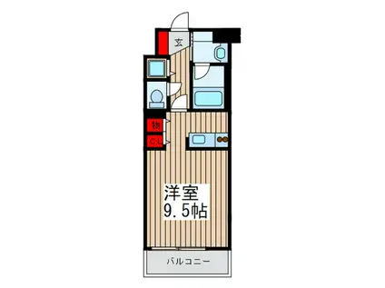 フラリッシュ東大成(ワンルーム/2階)の間取り写真