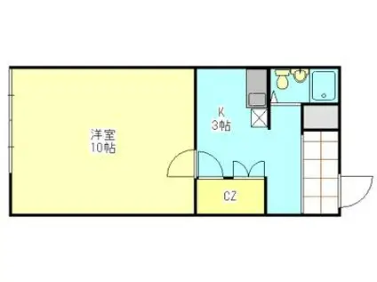 アーバンプラザ可知(1K/2階)の間取り写真