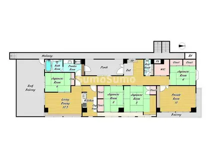 レークヒルI(5SLDK/6階)の間取り写真
