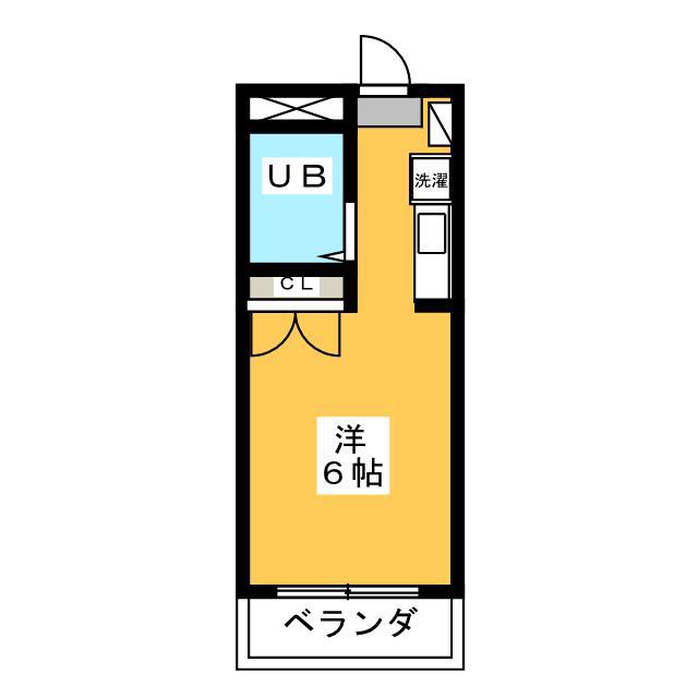 ホープ調布(ワンルーム/1階)の間取り写真