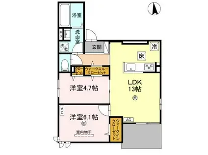 LEGAME(2LDK/1階)の間取り写真