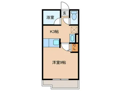 レインボー荒田II(1K/5階)の間取り写真