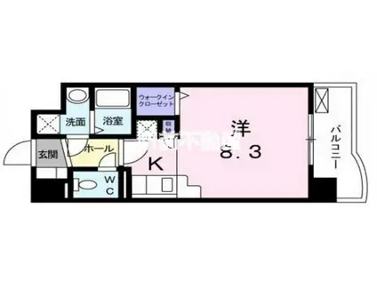 サクラディア(1K/4階)の間取り写真