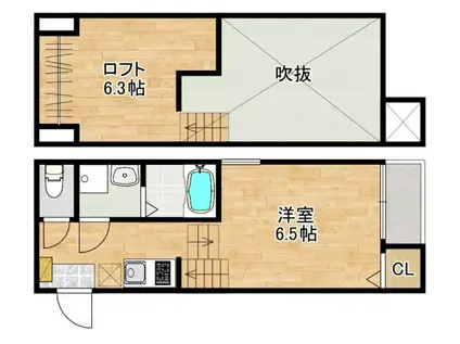 MODERN PALAZZO 大村LITMUS(1SK/1階)の間取り写真