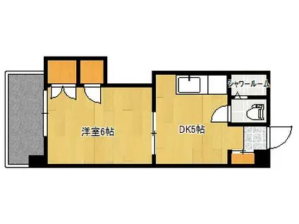 コーポ平和(1DK/2階)の間取り写真