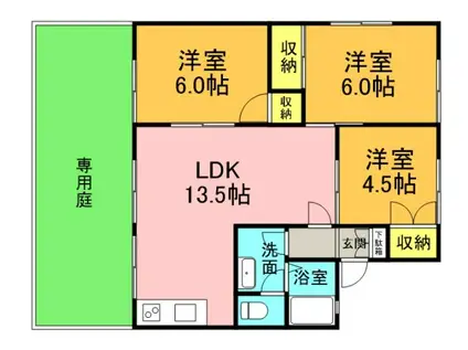 セジュール堀田(3LDK/1階)の間取り写真