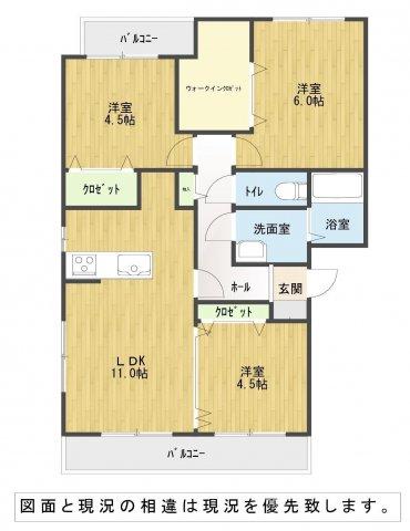 Y・Iマンション壱番館(3LDK/1階)の間取り写真