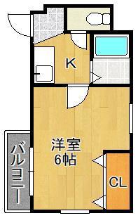 まつやビル(1K/3階)の間取り写真