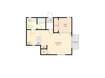 ALVER代田橋(ワンルーム/2階)の間取り写真