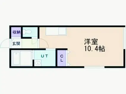 RI.RIAN PALETTE(ワンルーム/2階)の間取り写真