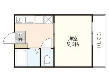 引地ビル(1K/3階)の間取り写真