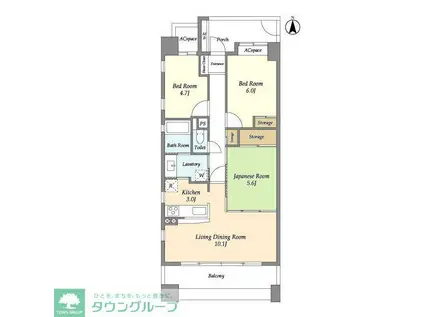 ネクス川口(3LDK/5階)の間取り写真