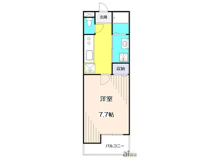 LEIMEIシリウス秋津(1K/1階)の間取り写真