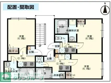 LAVIE AKITSU(1K/2階)の間取り写真