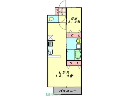 RESERVE H&M RESIDENCE(1LDK/1階)の間取り写真