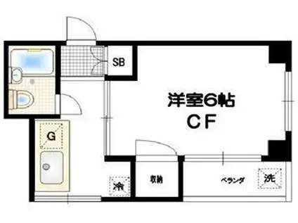 コーポ松本(1K/3階)の間取り写真