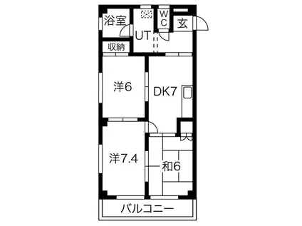 メゾンアルファ(3DK/2階)の間取り写真