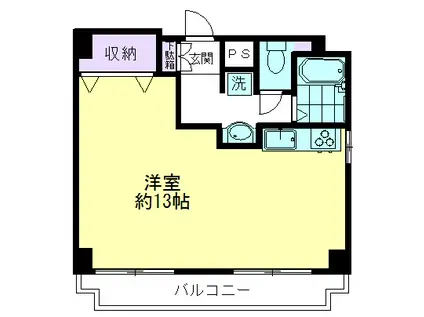 オークヒルズ新板橋(ワンルーム/8階)の間取り写真