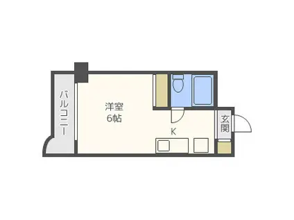 ラ・レジダンス・ド・京橋(ワンルーム/6階)の間取り写真