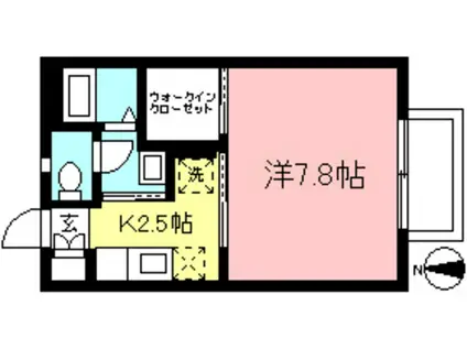 アークメゾンII(1K/2階)の間取り写真