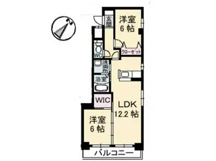 TAKASUHILLS(2LDK/1階)の間取り写真