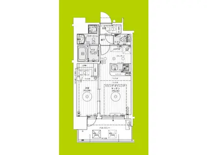 エステムコート難波ウエスト-SIDEVIIIエクシーナ(1LDK/7階)の間取り写真
