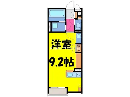 西武新宿線 南大塚駅 徒歩7分 2階建 築12年(ワンルーム/1階)の間取り写真