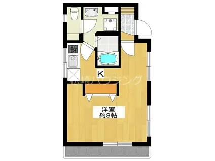 山下ビル(ワンルーム/2階)の間取り写真