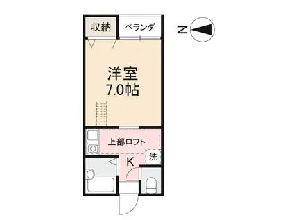 HP中央町(1K/2階)の間取り写真