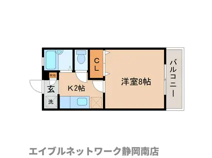 テラスアルファ(1K/2階)の間取り写真