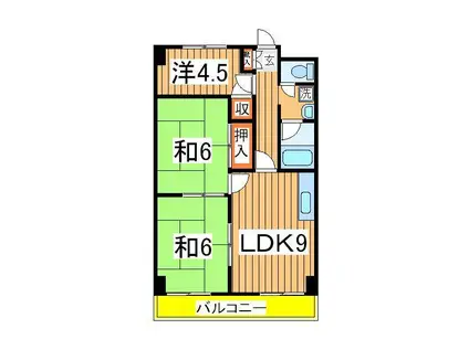 ゴールデンハイツ(3LDK/3階)の間取り写真