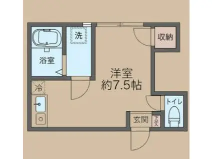 THE PARK(ワンルーム/3階)の間取り写真