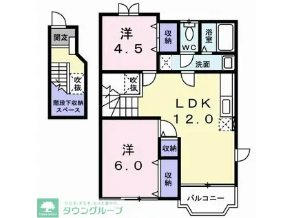 ベルフォーレA(2LDK/2階)の間取り写真
