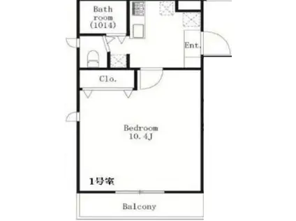 ティロワ(1K/2階)の間取り写真