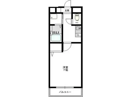セントラルハイツ東別院(1K/3階)の間取り写真