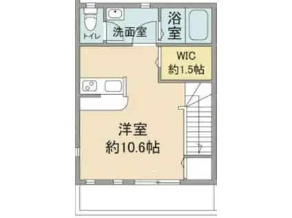 ステップ柴崎(ワンルーム/2階)の間取り写真