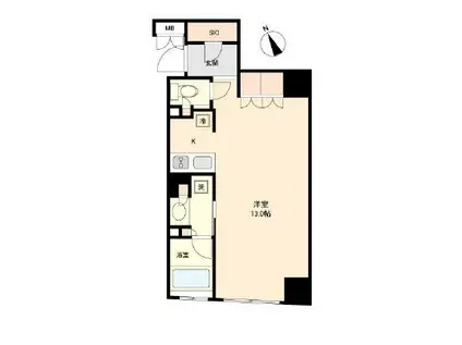 プライマル杉並方南町(ワンルーム/1階)の間取り写真