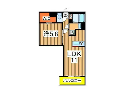 LIGHT HOUSE(1LDK/8階)の間取り写真