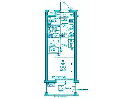 シーフォルム戸越公園2(1K/3階)の間取り写真