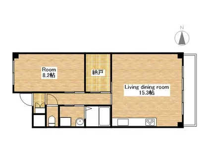 VILLA COZY(1SLDK/1階)の間取り写真