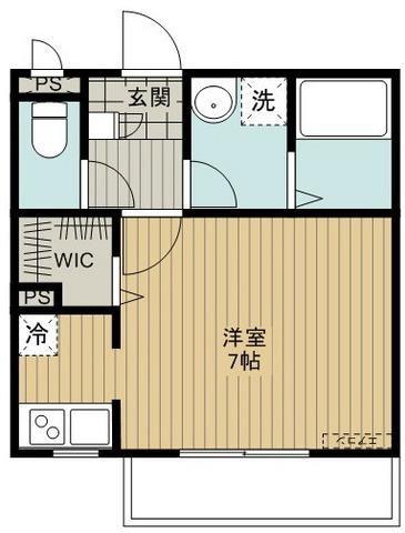 リブリ・SOMMET・峰(1K/1階)の間取り写真