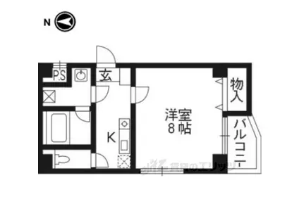 CROSS.BLD(1K/4階)の間取り写真