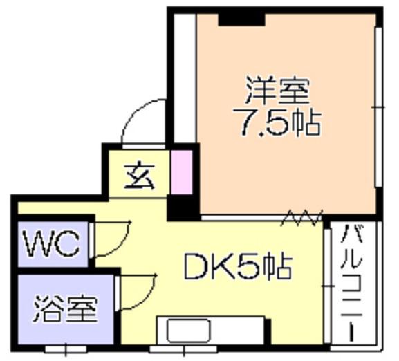 児玉ビル(1DK/3階)の間取り写真