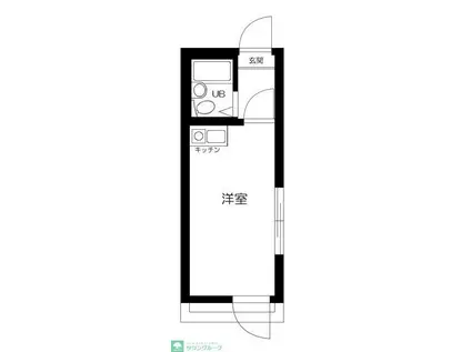 イルビラージュ仲六郷(ワンルーム/2階)の間取り写真